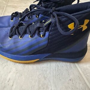 Under Armour Kids' Blue and Yellow High-Top Sneakers
